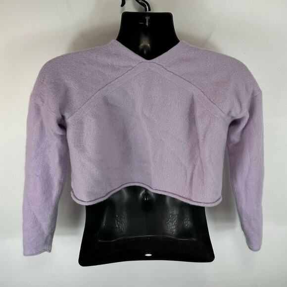 Naked Cashmere Cropped Shrug Cardigan Sweater Lavender Purple Size Small - Picture 2 of 12
